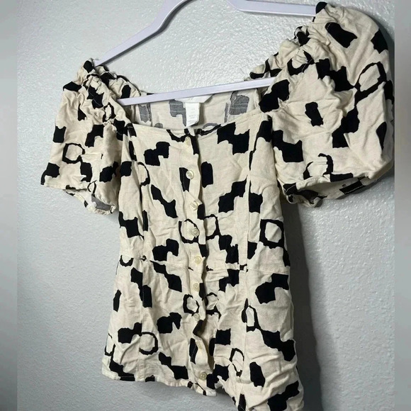 ☀️H&M Off Shoulder Button Up Blouse - Picture 5 of 5